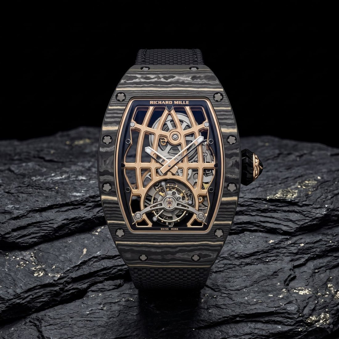 Richard Mille RM 74-02 with an open-worked movement and tourbillon